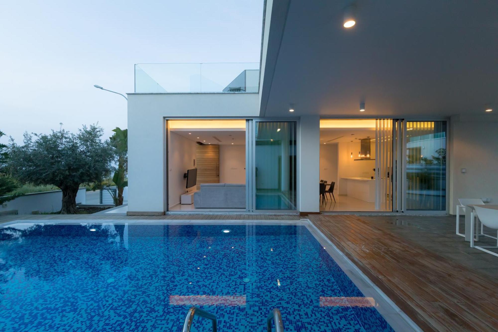 Seaview Luxury Villa Jacuzzi & Pool! 2 Min Beach Протарас Экстерьер фото