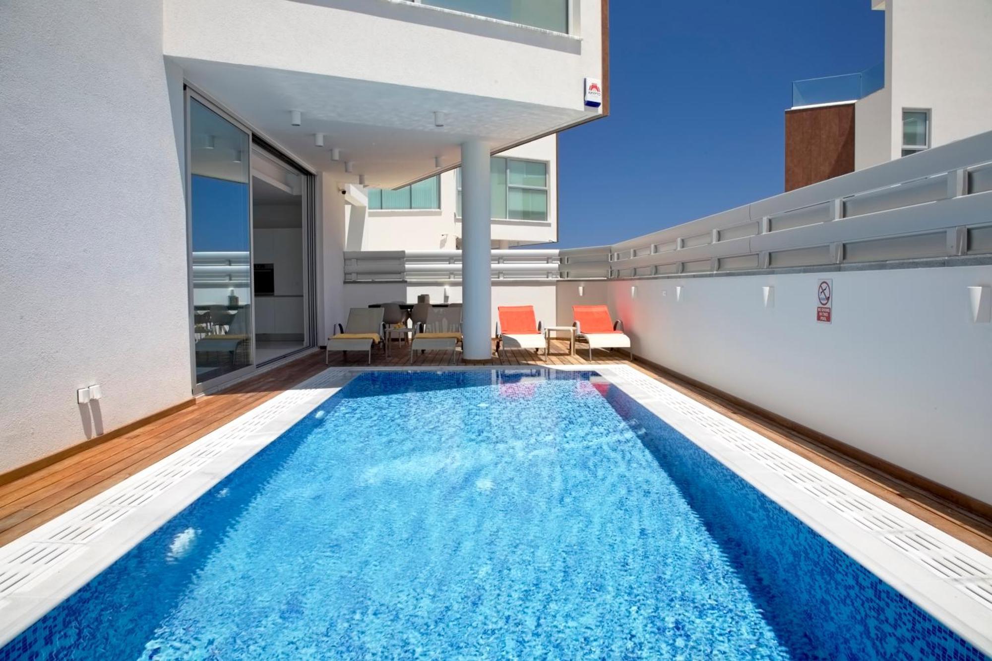 Seaview Luxury Villa Jacuzzi & Pool! 2 Min Beach Протарас Экстерьер фото