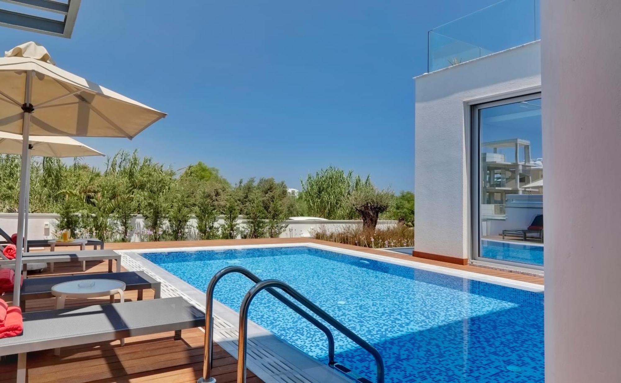 Seaview Luxury Villa Jacuzzi & Pool! 2 Min Beach Протарас Экстерьер фото